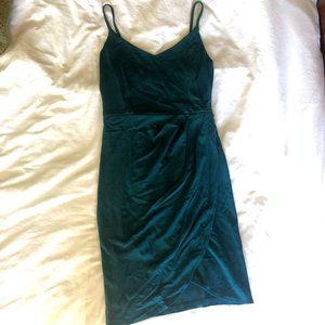 Blue-Green Sundress with Wrap Skirt and Side Zip NWT